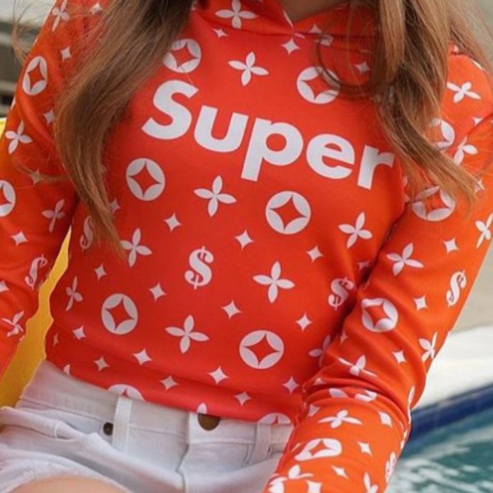 Red Louis Vuitton red hoodie